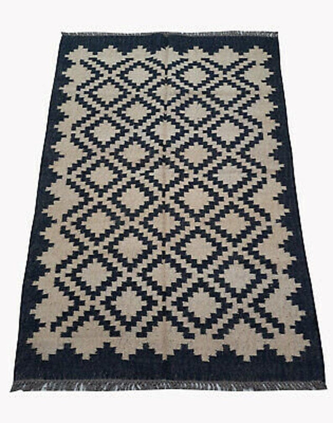 Handwoven Wool Jute Kilim Rug