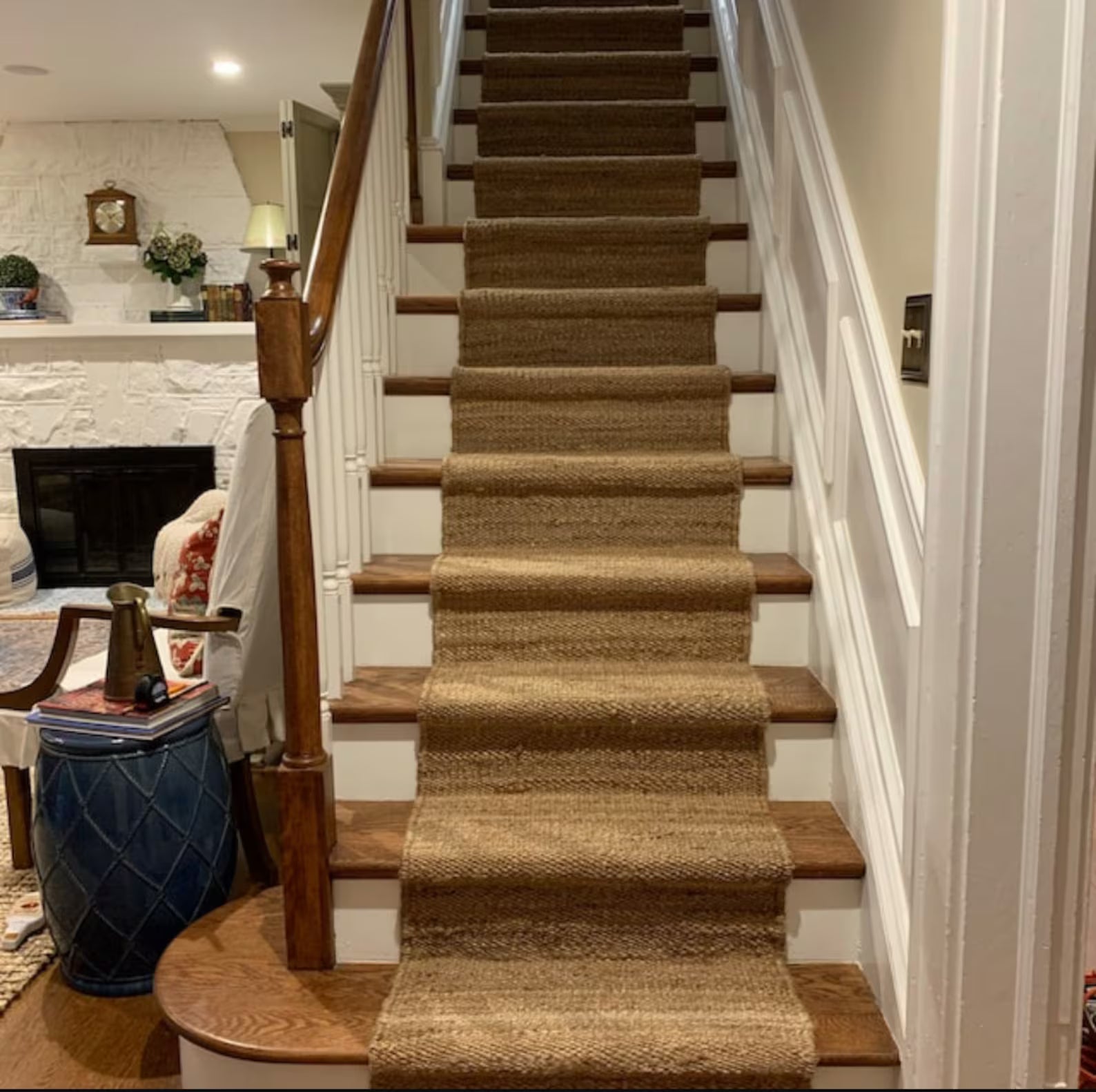 Handwoven Natural Hemp Jute Runner Rug – Eco-Friendly Stair & Hallway