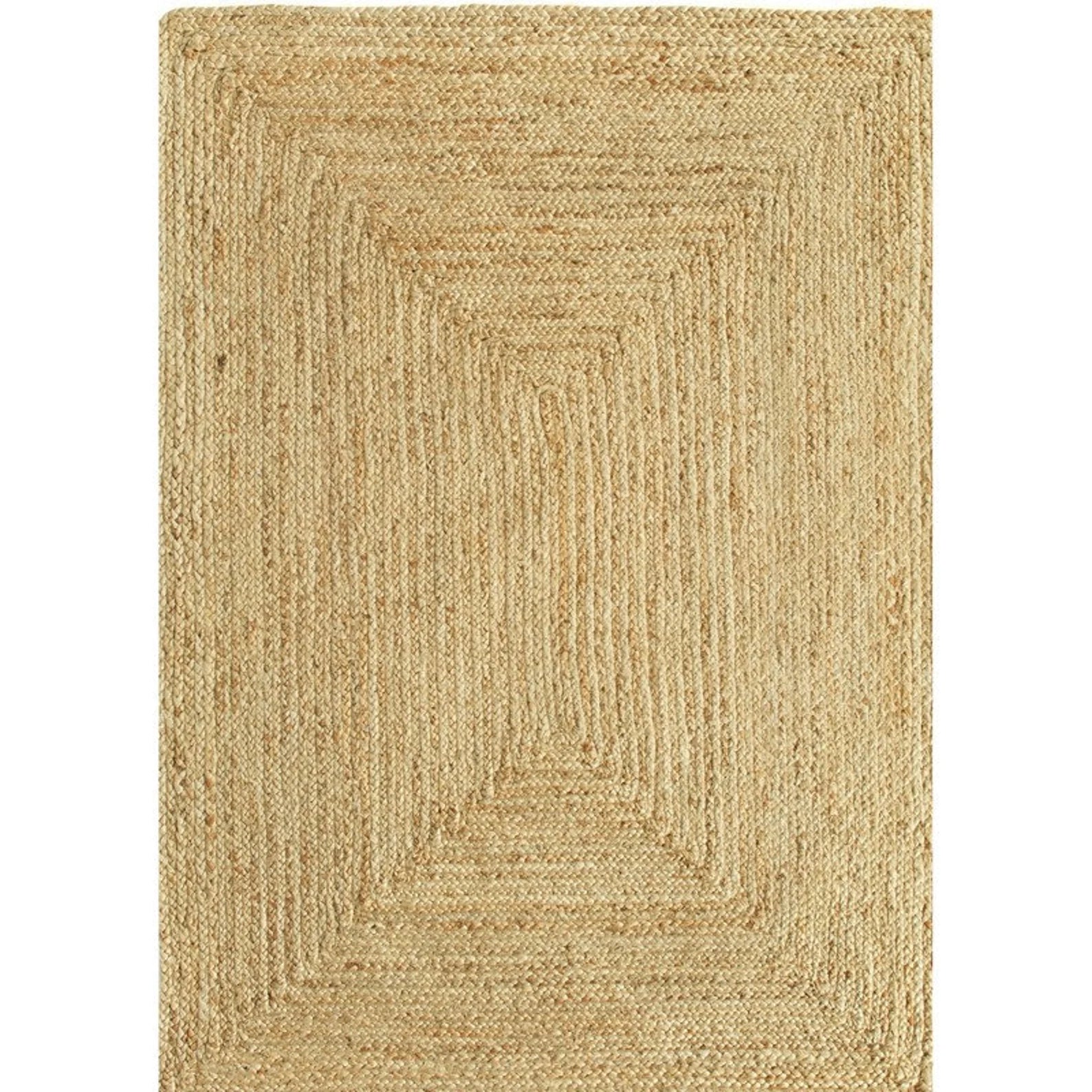Natural Handmade Jute Braided Rug | Eco-Friendly Rectangle Area Rug for Living Room & Bedroom | Sustainable Boho Home Décor Carpet