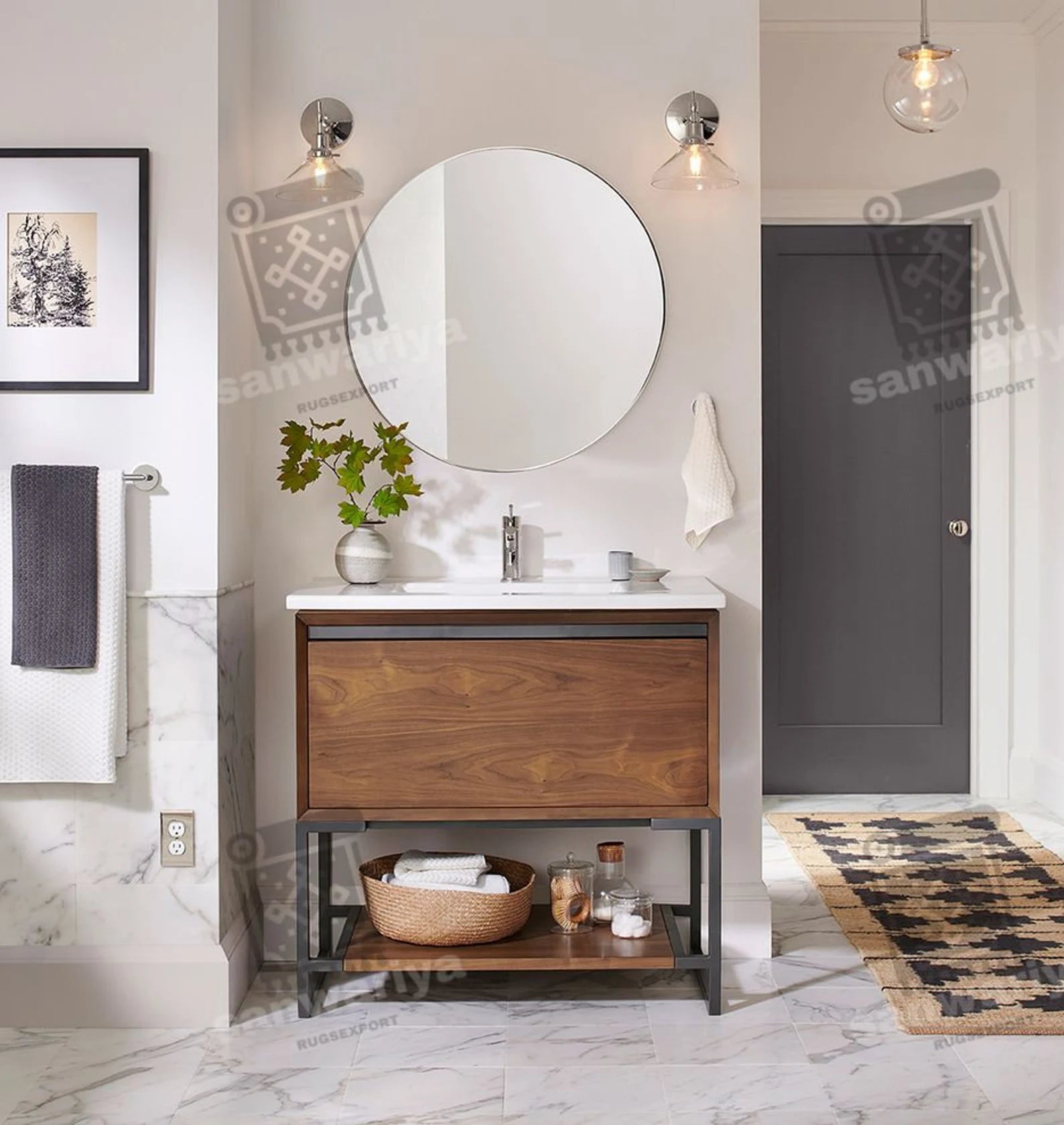 Handwoven Natural Hemp Jute Runner Rug for Entryways & Long Hall Spaces