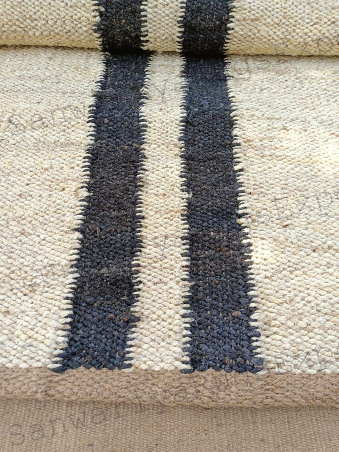 Hand Loomed Natural Jute Runner Rug for Boho and Contemporary Interiors