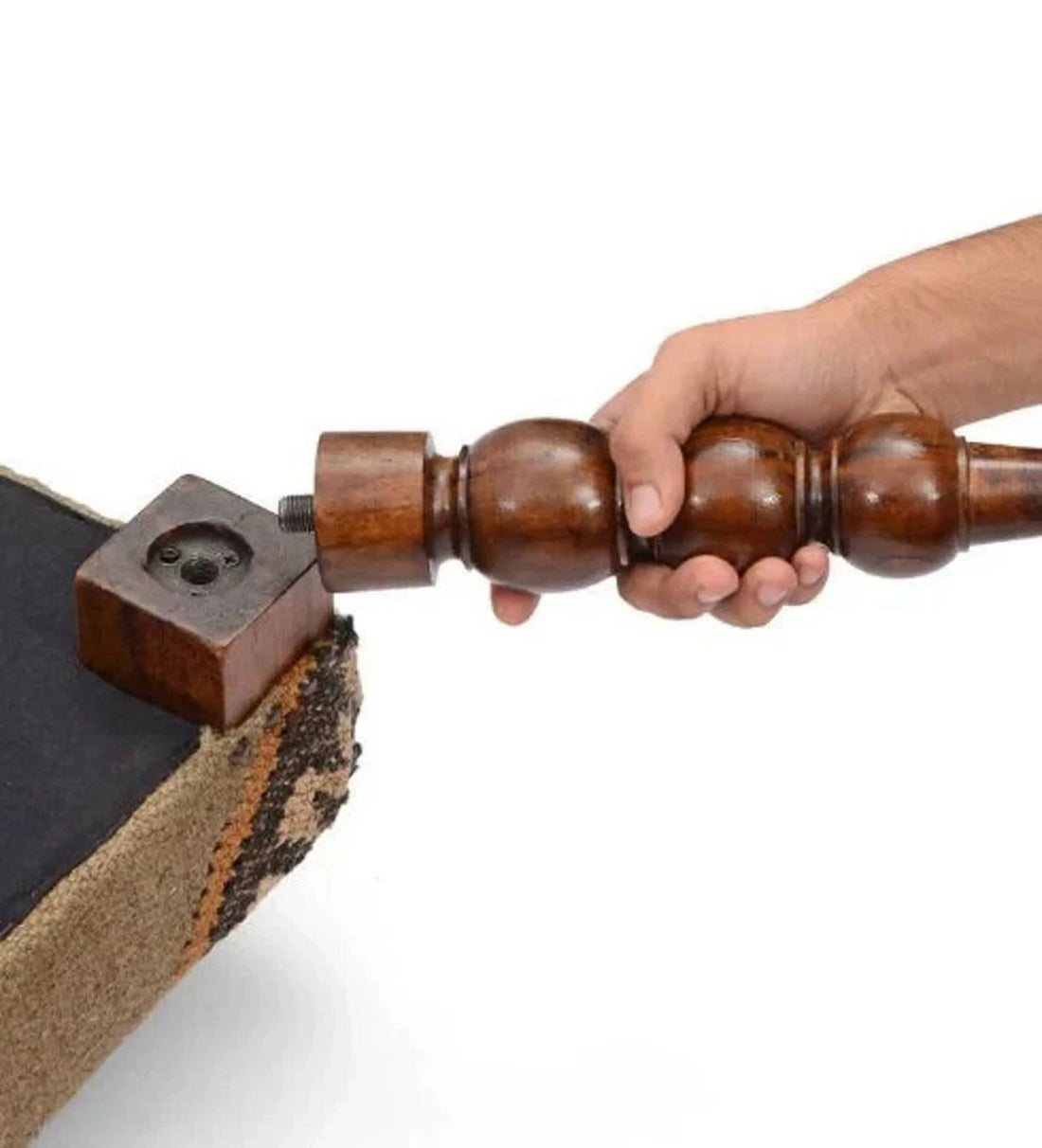 Handmade Kilim Entryway Bench – Wool Jute Upholstered Wooden Seat