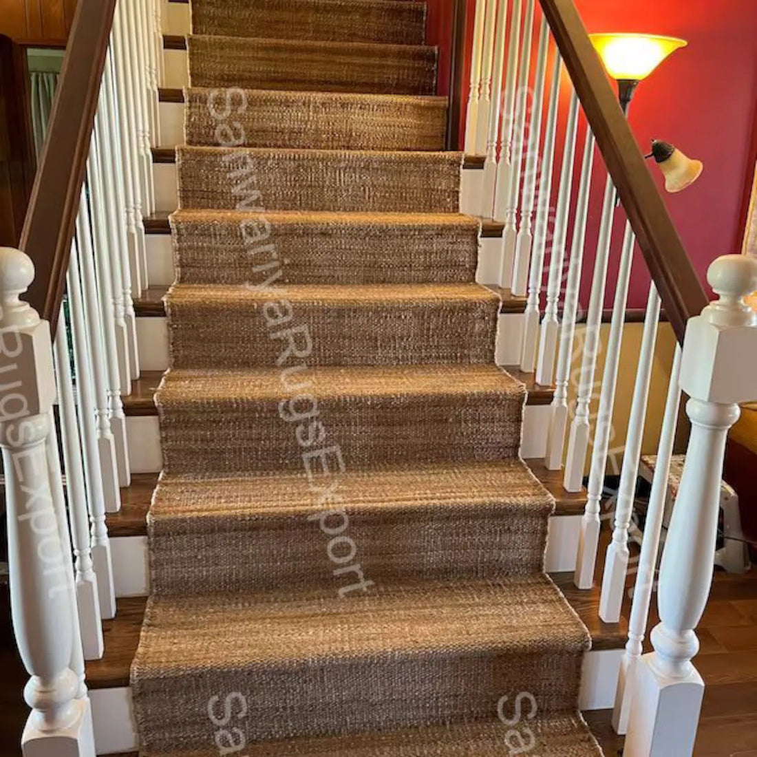Handwoven Natural Hemp Jute Runner Rug – Eco-Friendly Stair & Hallway