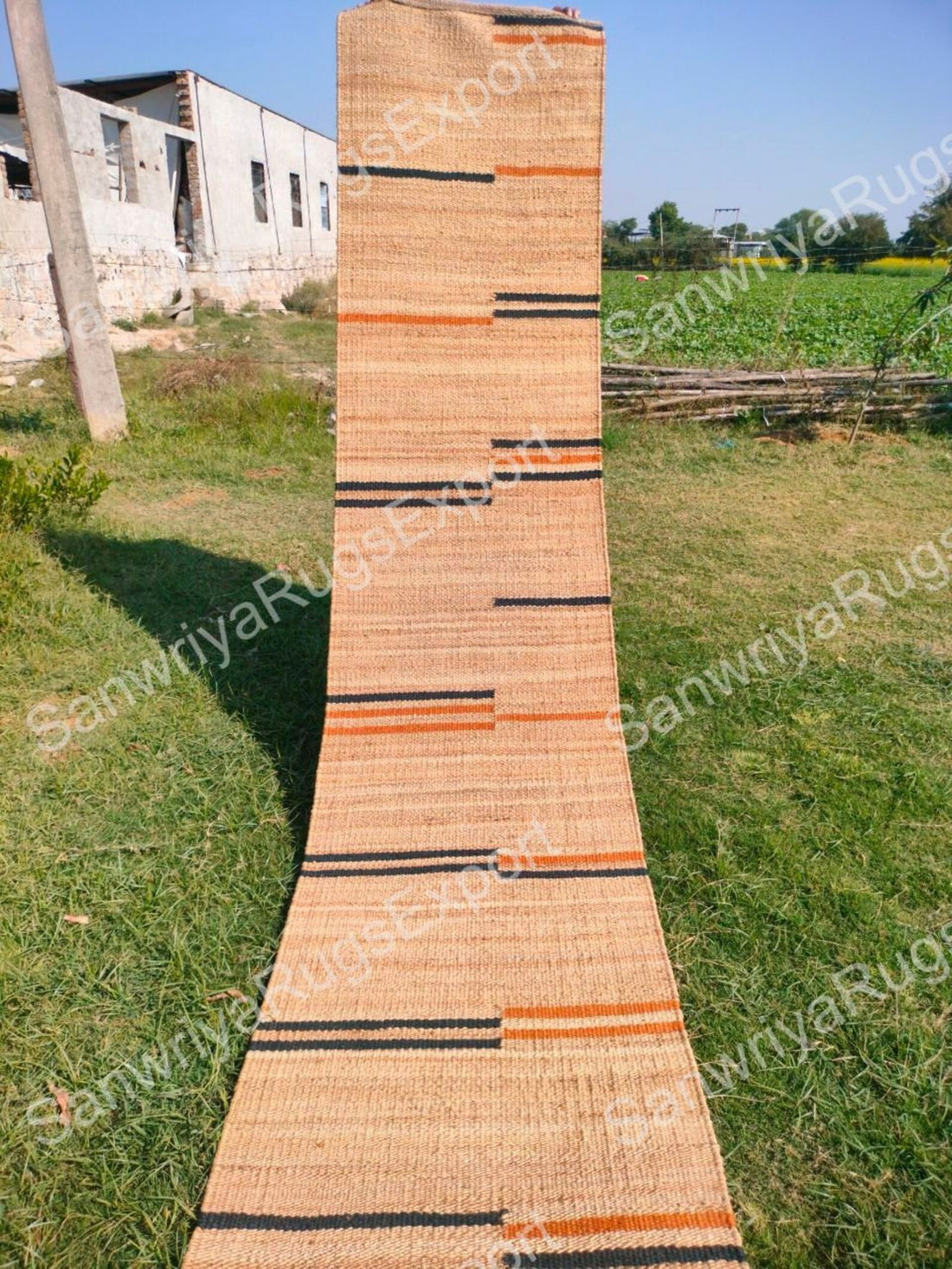 Natural Organic Braided Jute Runner Rug