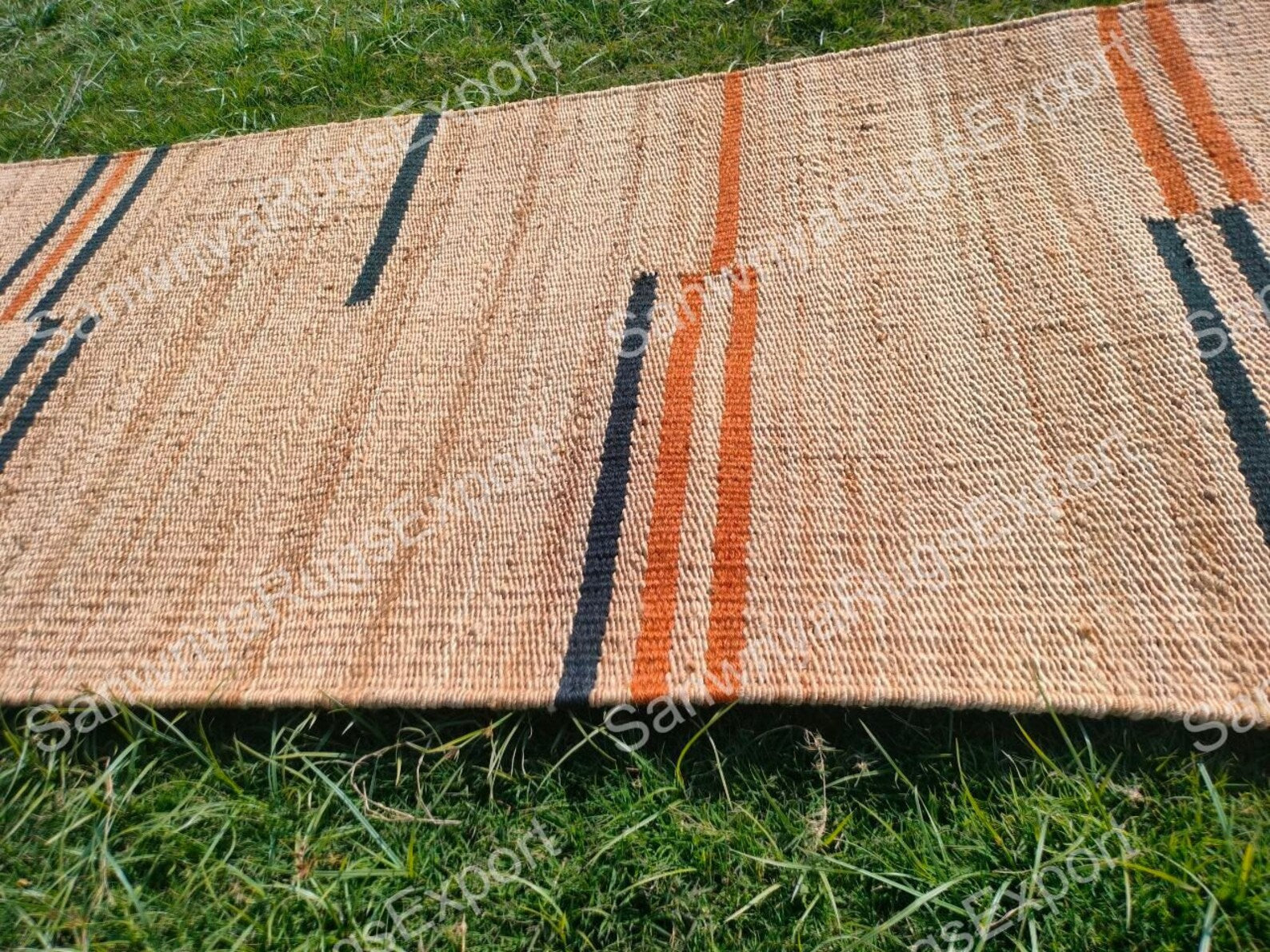 Natural Organic Braided Jute Runner Rug