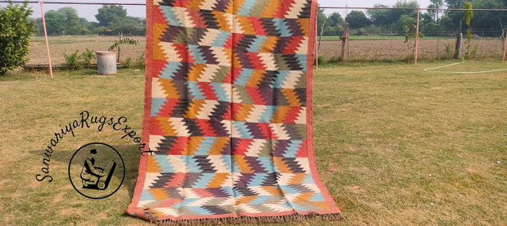 Traditional Indian Handmade Kilim Rug