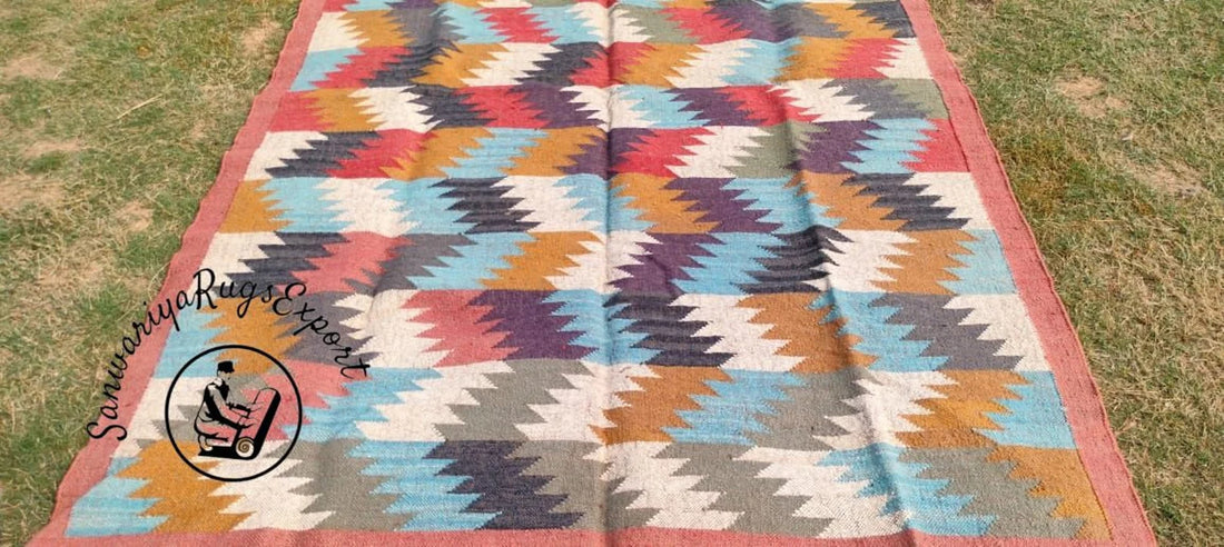 Traditional Indian Handmade Kilim Rug