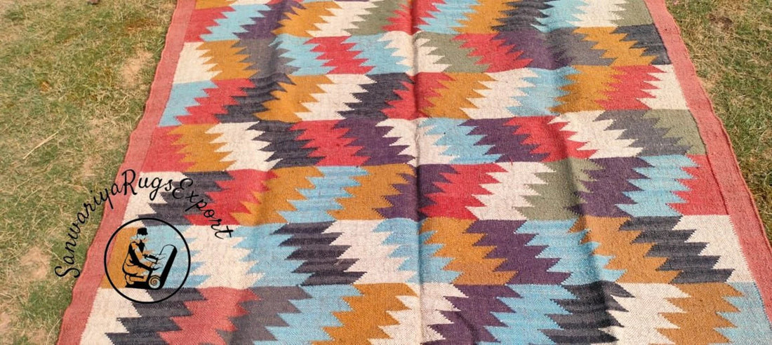 Traditional Indian Handmade Kilim Rug