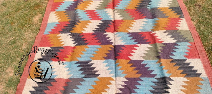 Traditional Indian Handmade Kilim Rug