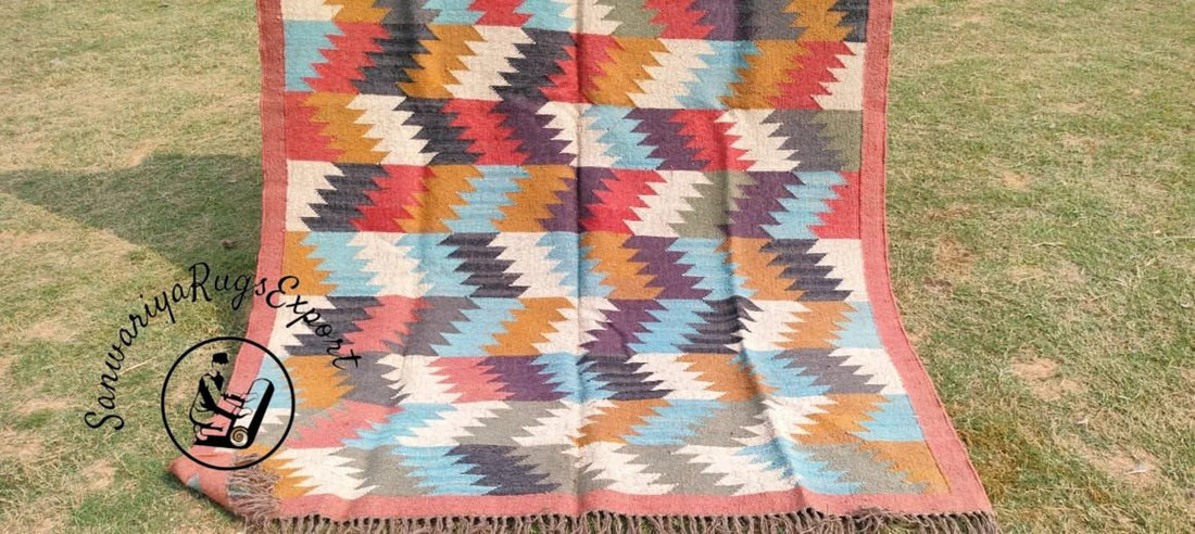 Traditional Indian Handmade Kilim Rug