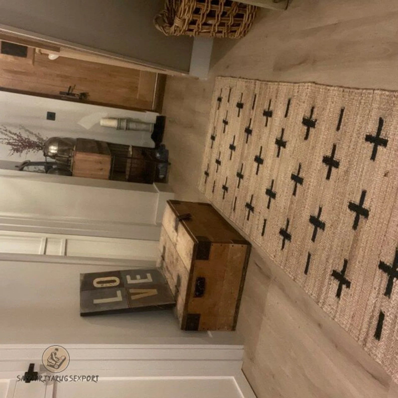 Natural Jute Hemp Area Rug Runner