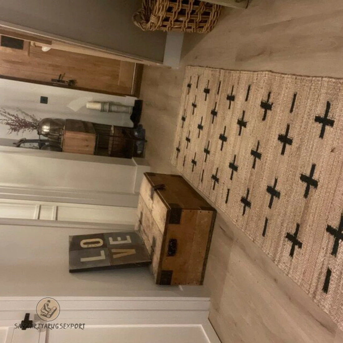 Natural Jute Hemp Area Rug Runner