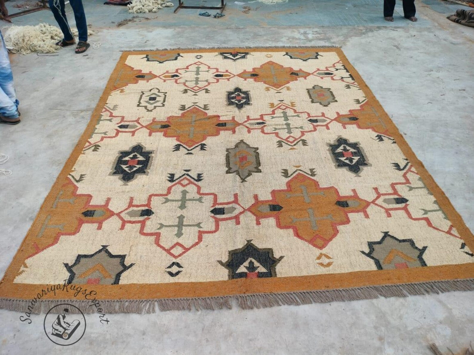 Handmade Kilim Rug, Handwoven Rug Wool Jute Rug, Kilim Jute Rug, Flatweave Rug