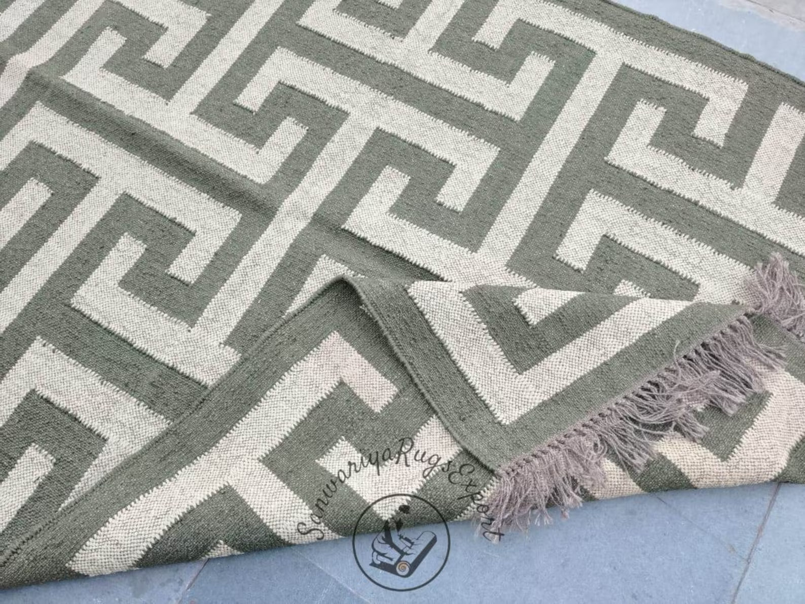 Kilim Rug Wool Jute Dhurrie