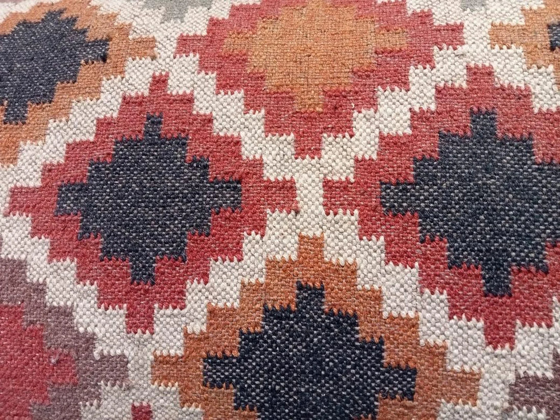 Kilim Bench – Handmade Turkish Rug Upholstered Wooden Ottoman Bench