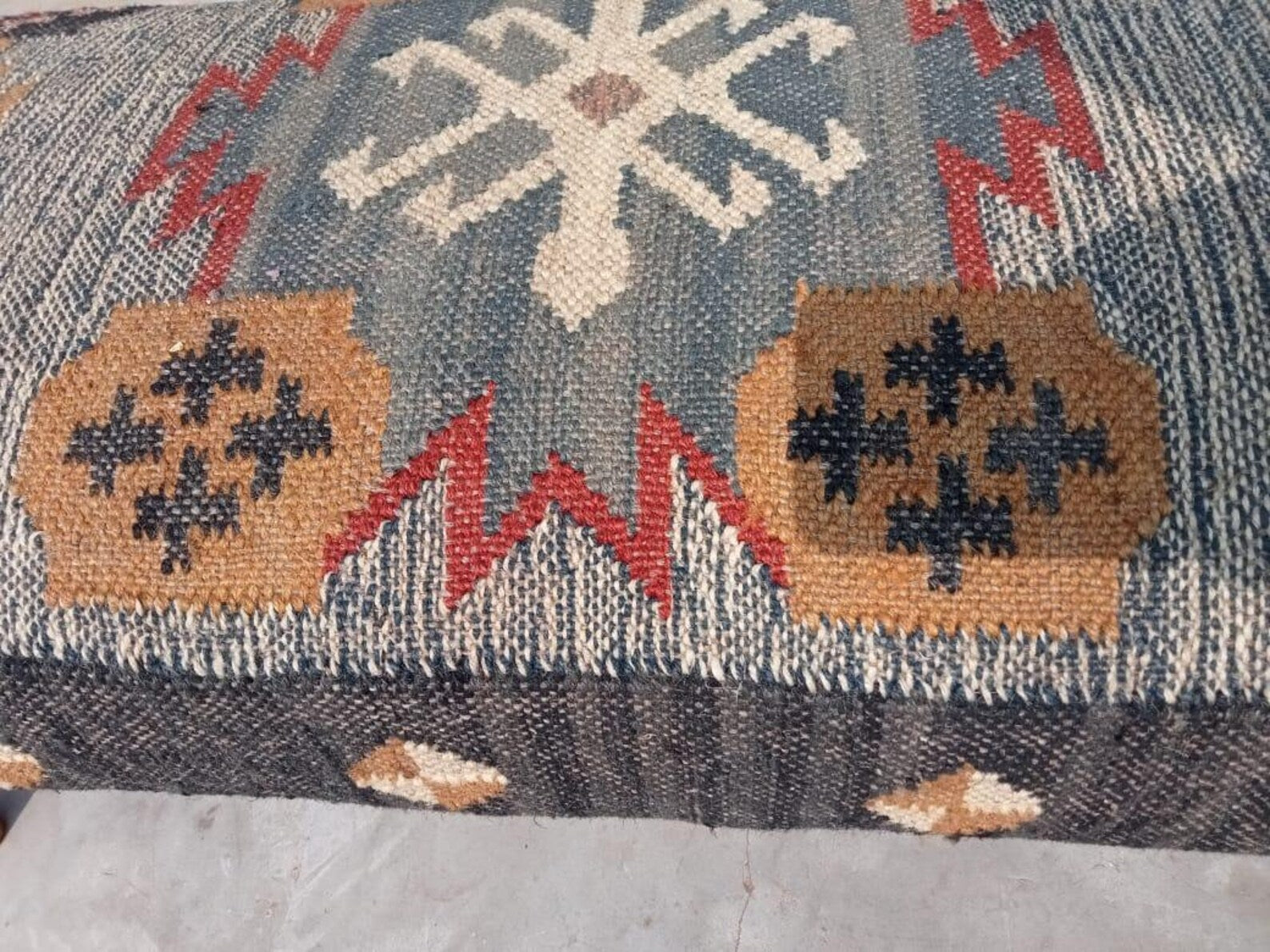 Kilim Bench – Handmade Turkish Rug Upholstered Wooden Seating