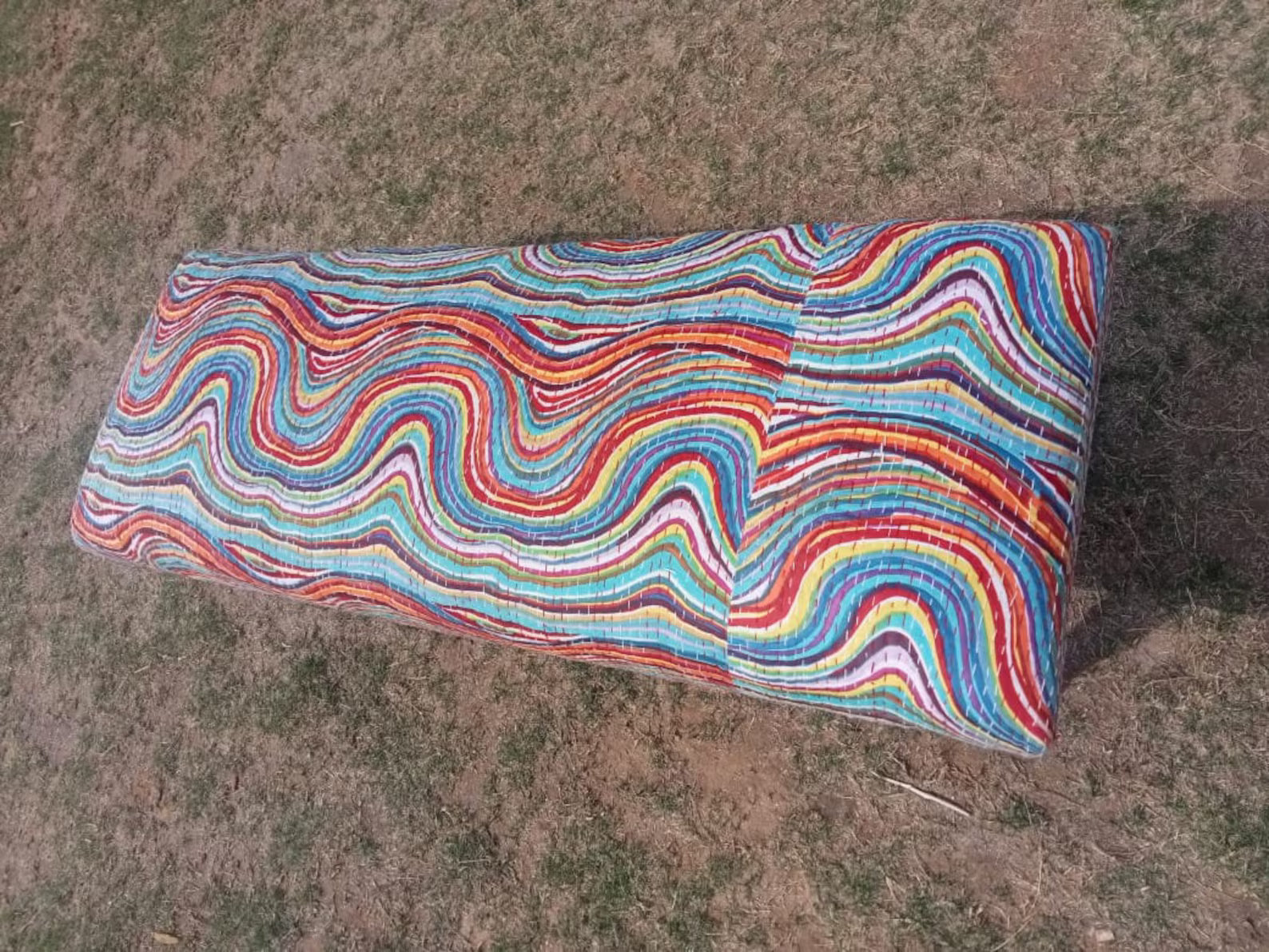 Kilim Bench – Handmade Turkish Rug Upholstered Wooden Bench