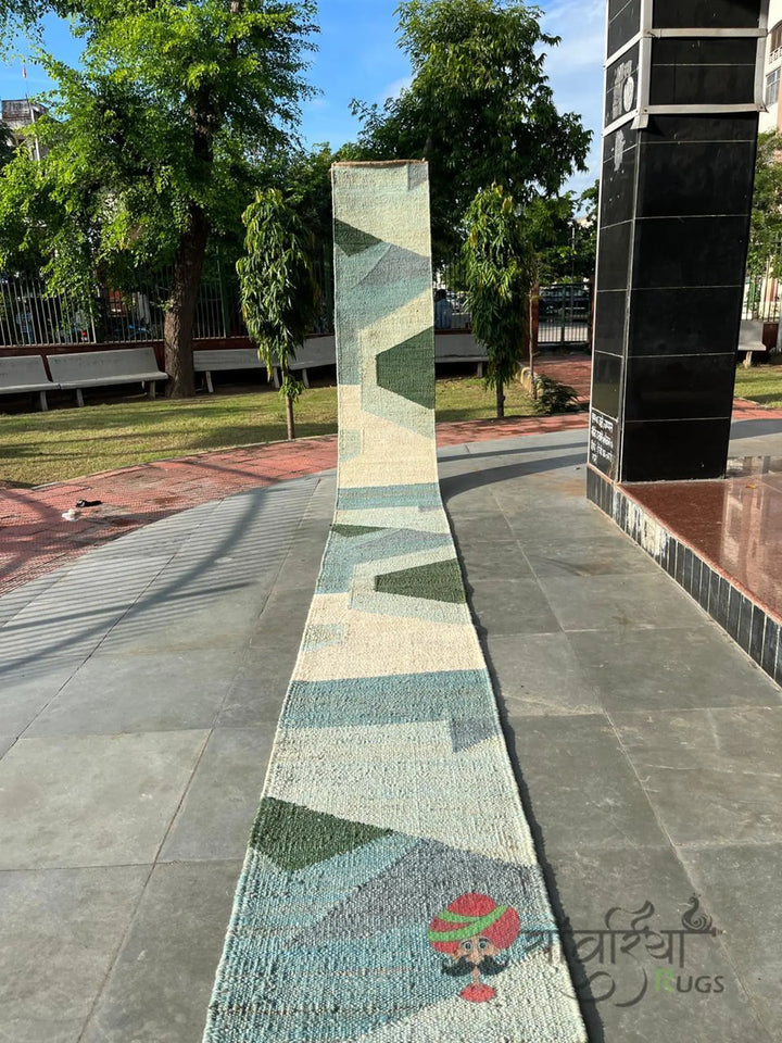 Natural Jute Hemp Runner Rug – Eco-Friendly Vegan Stair Runner