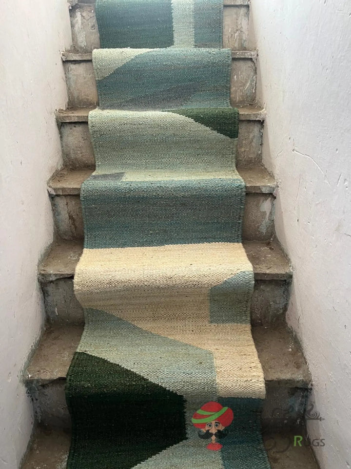 Natural Jute Hemp Runner Rug – Eco-Friendly Vegan Stair Runner