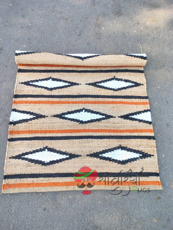 Multicolor Hemp Jute Area Rug – Handwoven Natural Floor Decor