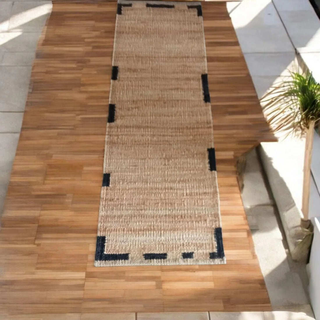 Natural Organic Braided Jute Runner Rug