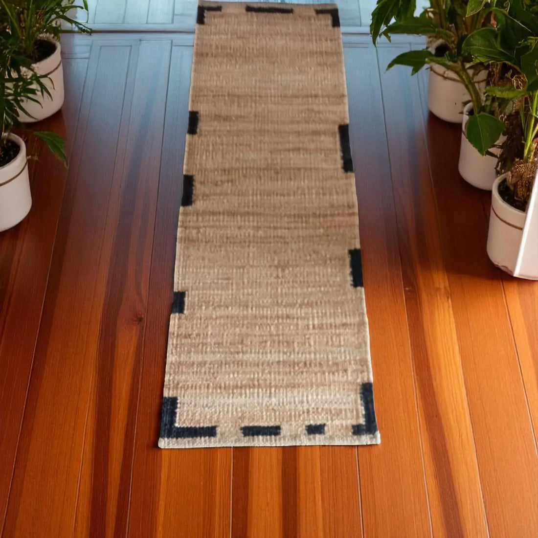 Natural Organic Braided Jute Runner Rug