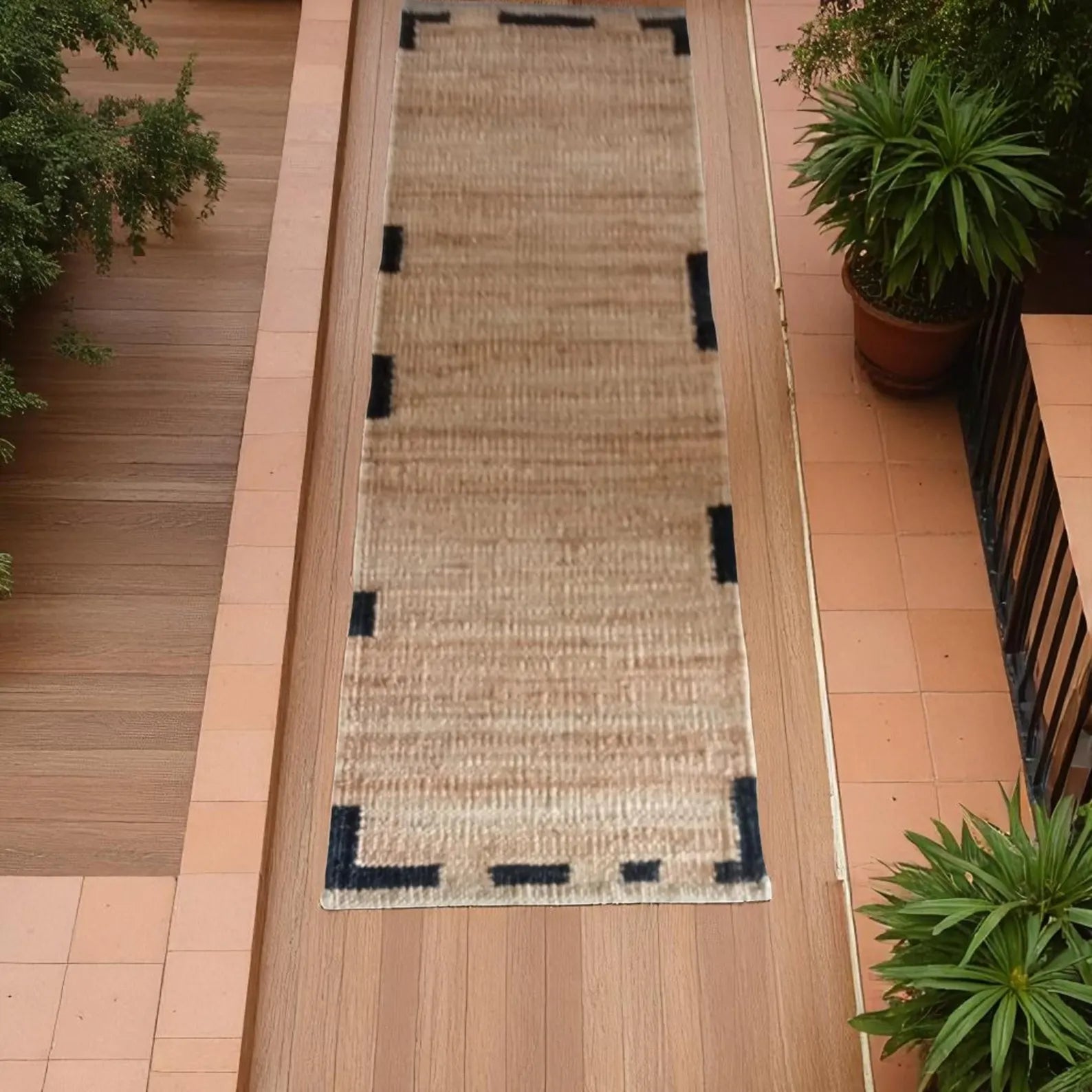 Natural Organic Braided Jute Runner Rug