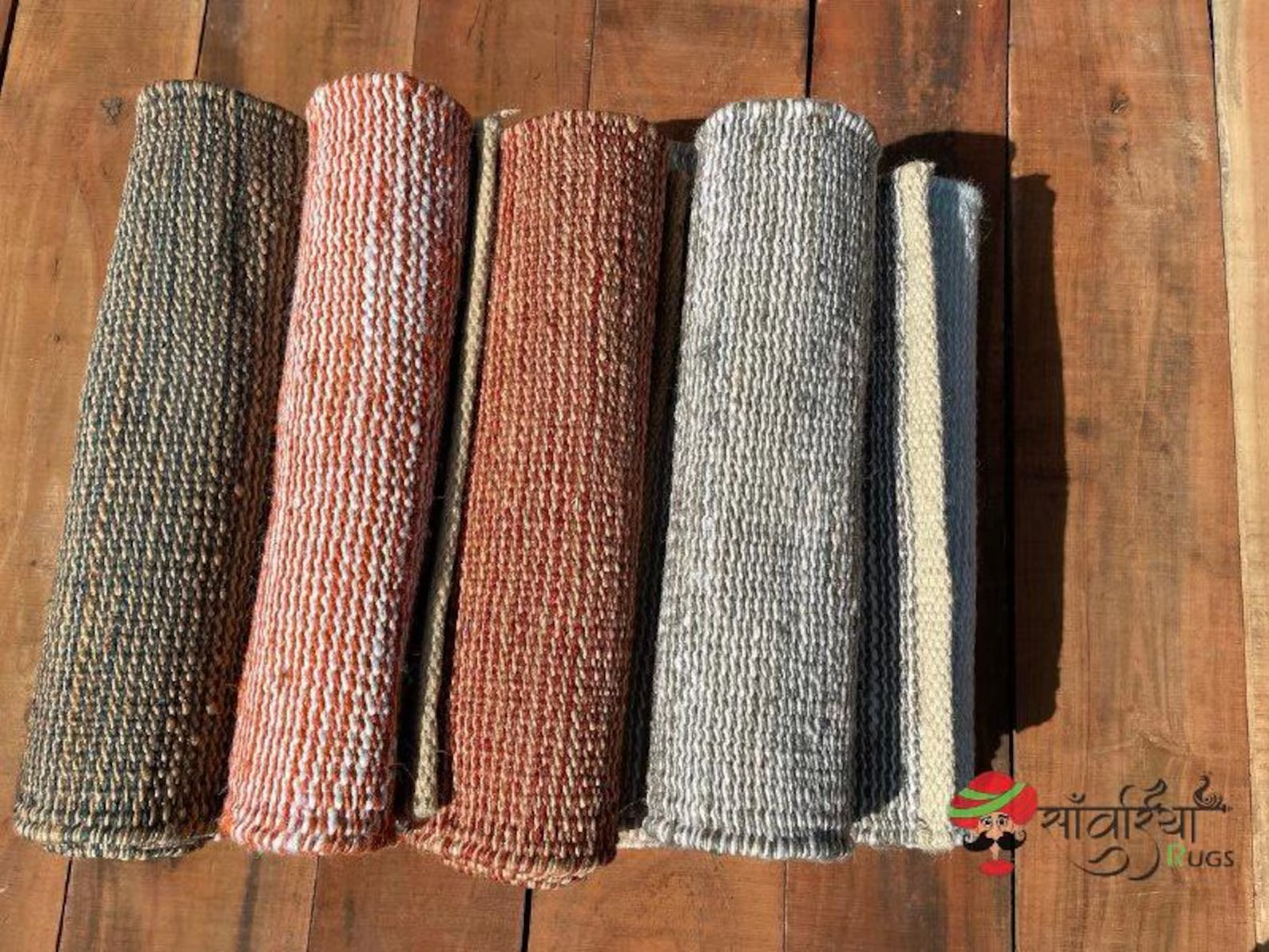 Eco-Friendly Hemp Jute Runner Rug with Natural Textured Weave