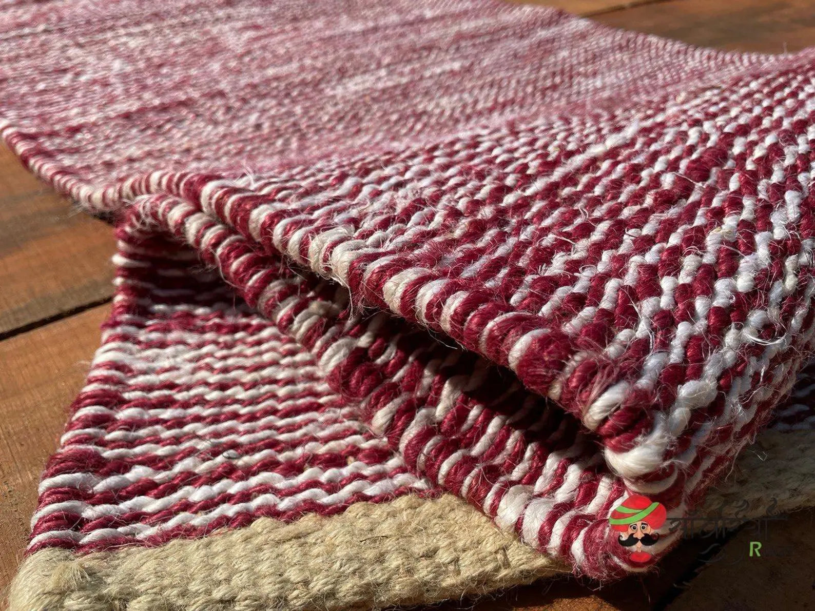 Eco-Friendly Hemp Jute Runner Rug with Natural Textured Weave