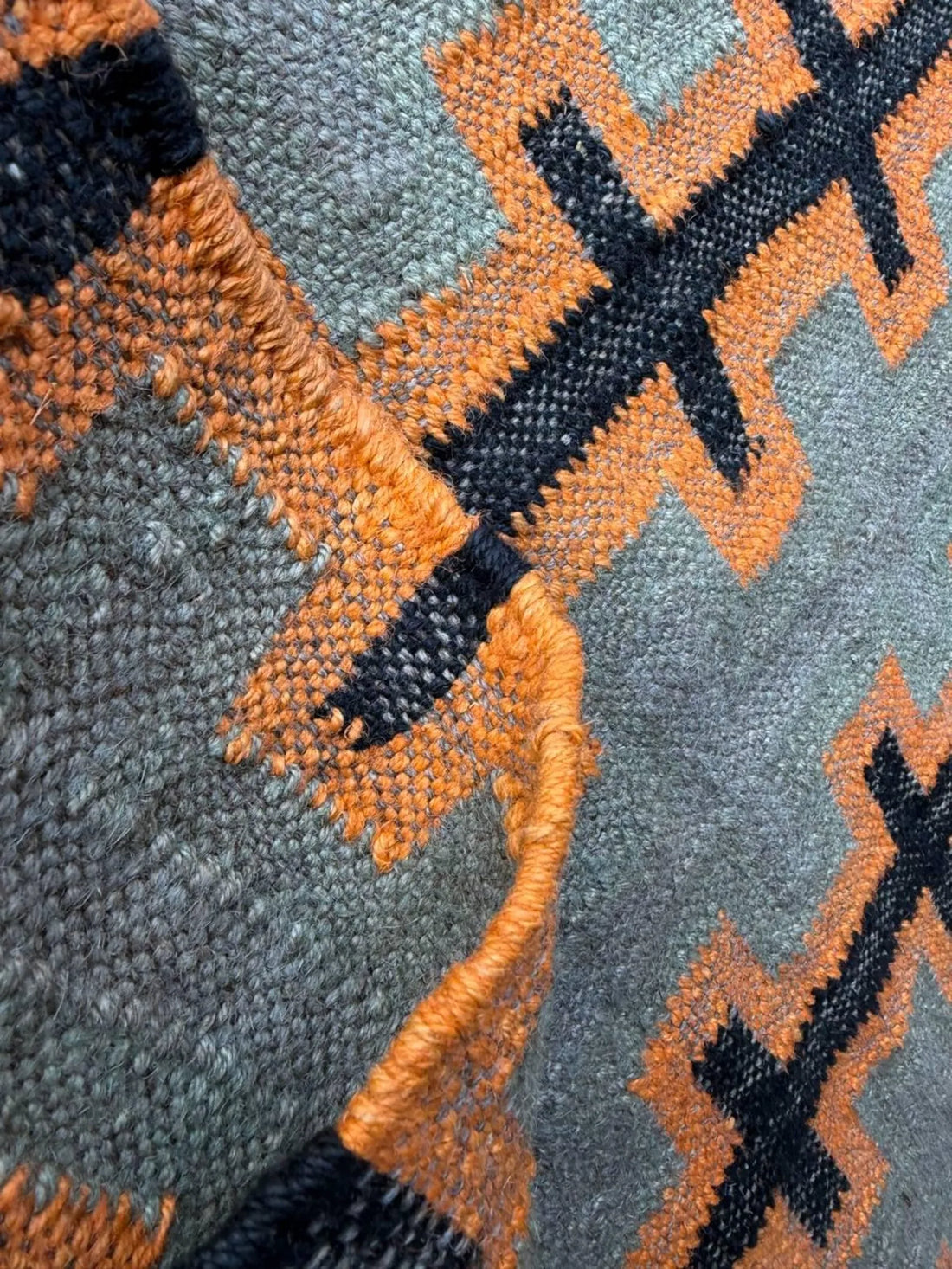 Handwoven Wool Jute Kilim Rug, Modern Geometric Flatweave Area Rug, Handmade Boho Southwestern Dhurrie Carpet, Custom Size Rug