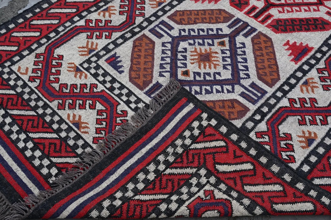 Handwoven Southwestern Wool Jute Kilim Rug – Tribal Flatweave Area Rug