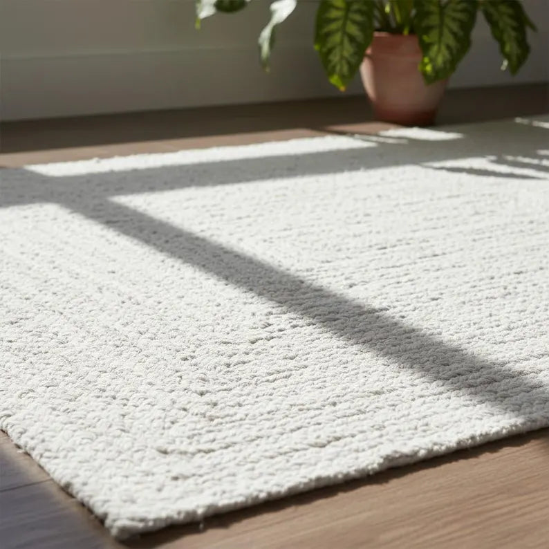 Multicolor Braided Jute Rug – Handmade Boho Natural Fiber Area Rug