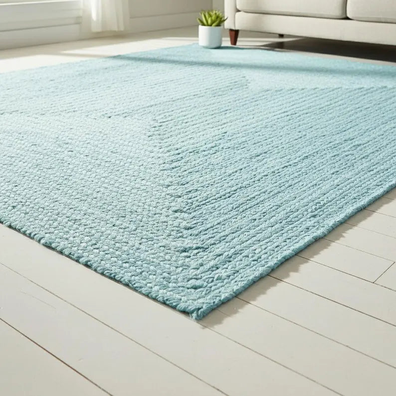 Multicolor Braided Jute Rug – Handmade Boho Natural Fiber Area Rug