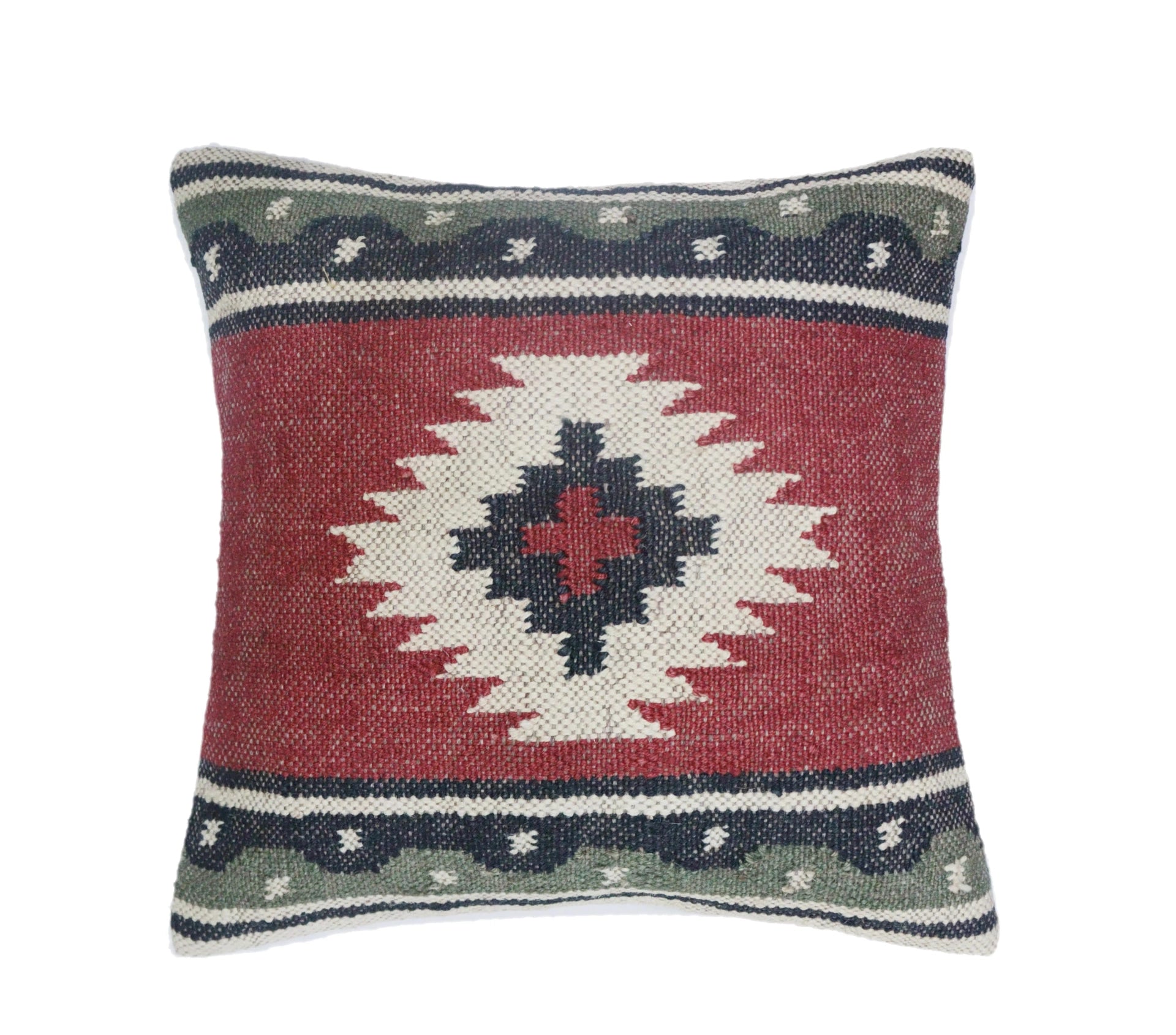 Wool And Jute Multicolor Throw Pillow Set