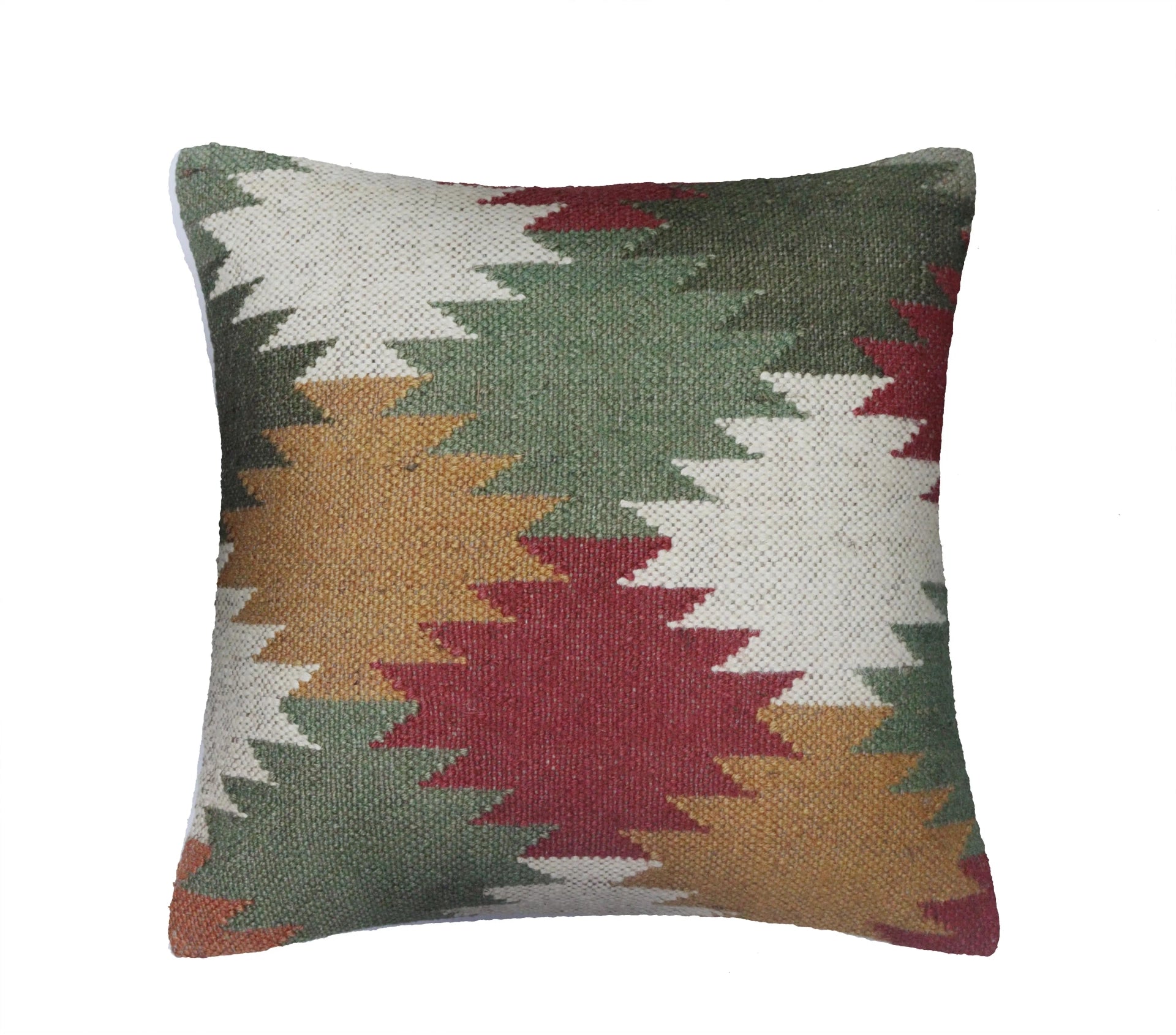 Wool And Jute Multicolor Throw Pillow Set