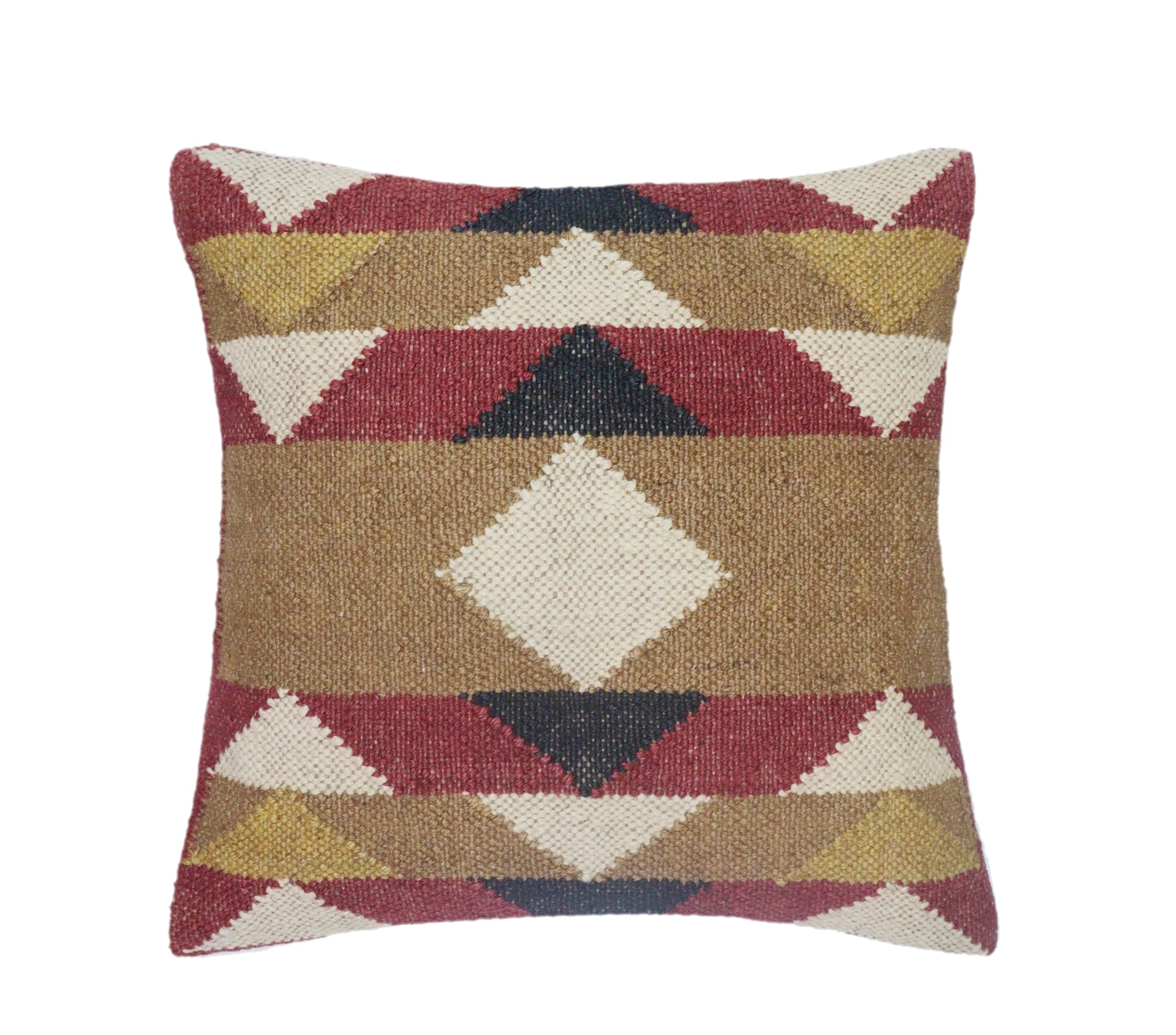 Wool And Jute Multicolor Throw Pillow Set