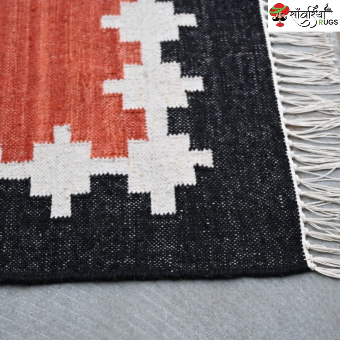 Handwoven Kilim Wool Cotton Rug for Modern & Tribal Interiors