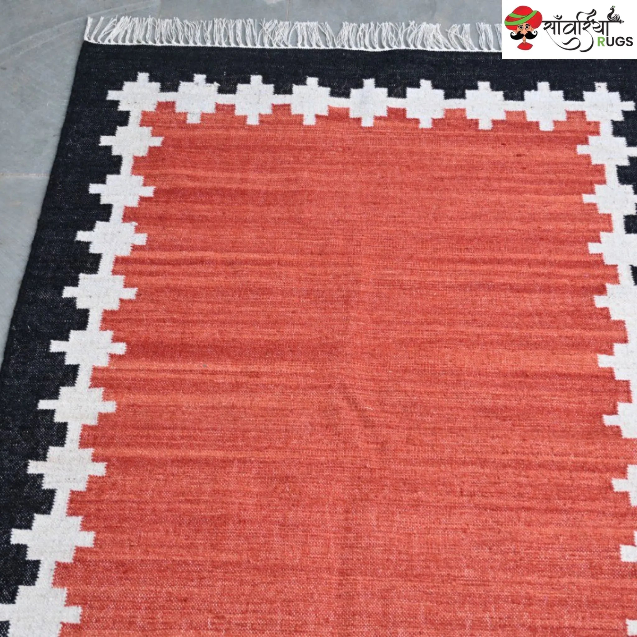 Handwoven Kilim Wool Cotton Rug for Modern & Tribal Interiors
