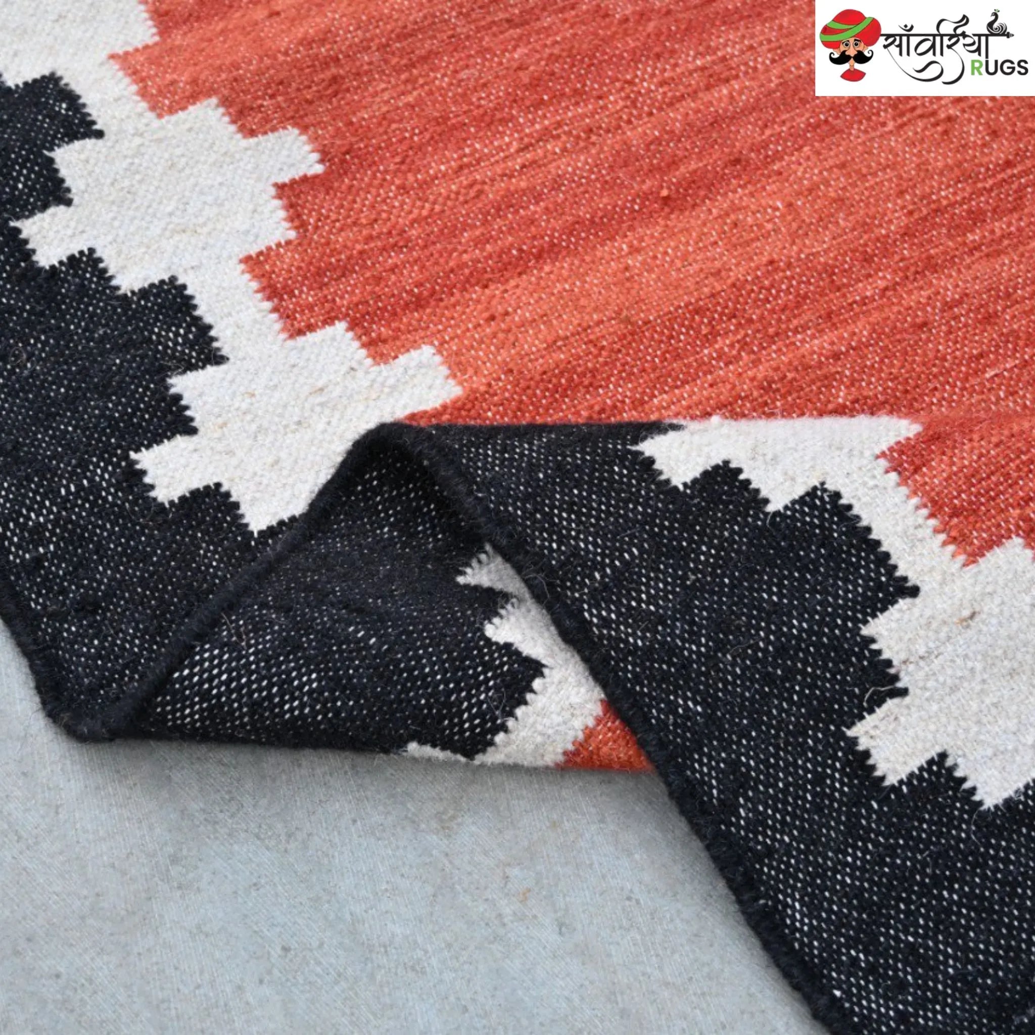 Handwoven Kilim Wool Cotton Rug for Modern & Tribal Interiors