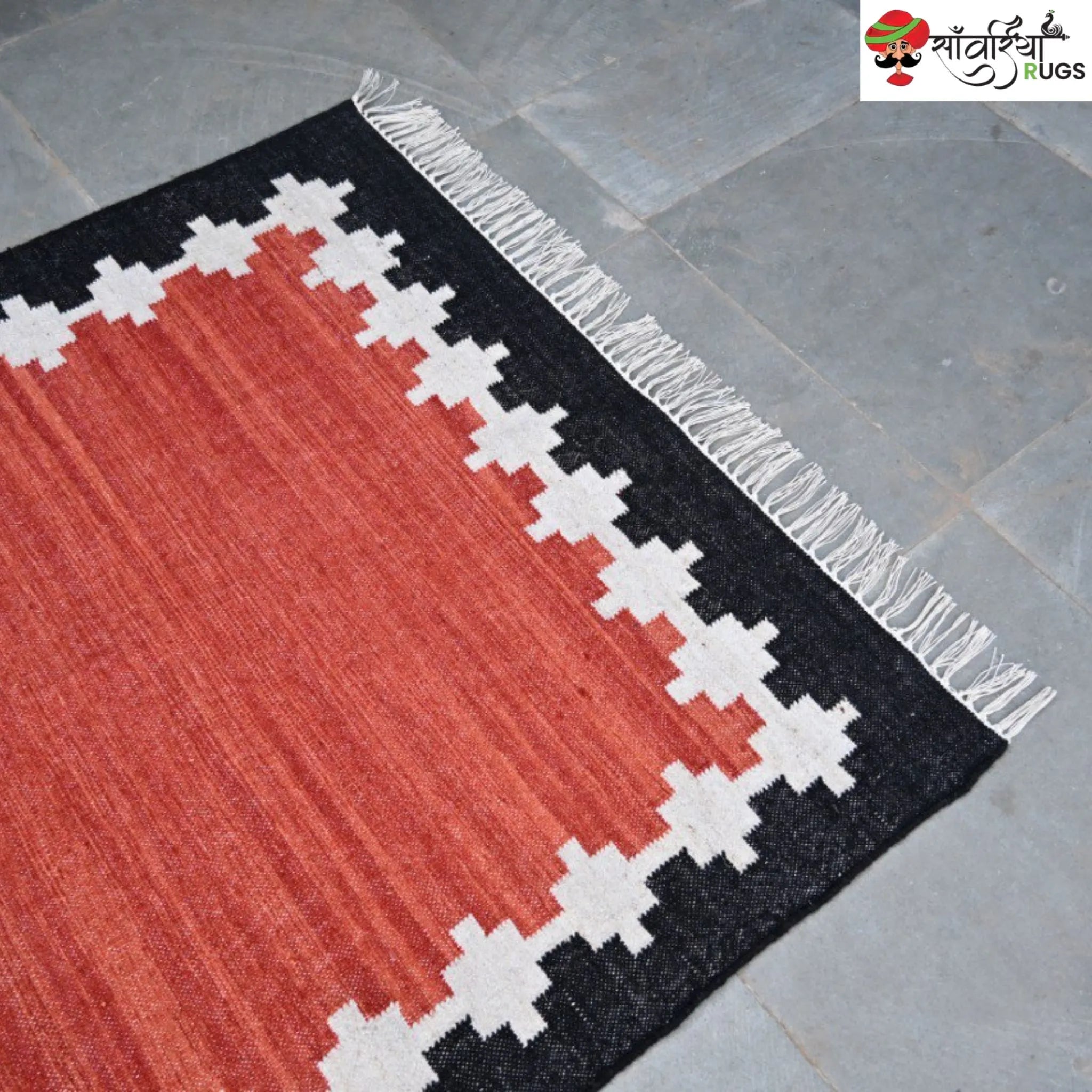 Handwoven Kilim Wool Cotton Rug for Modern & Tribal Interiors