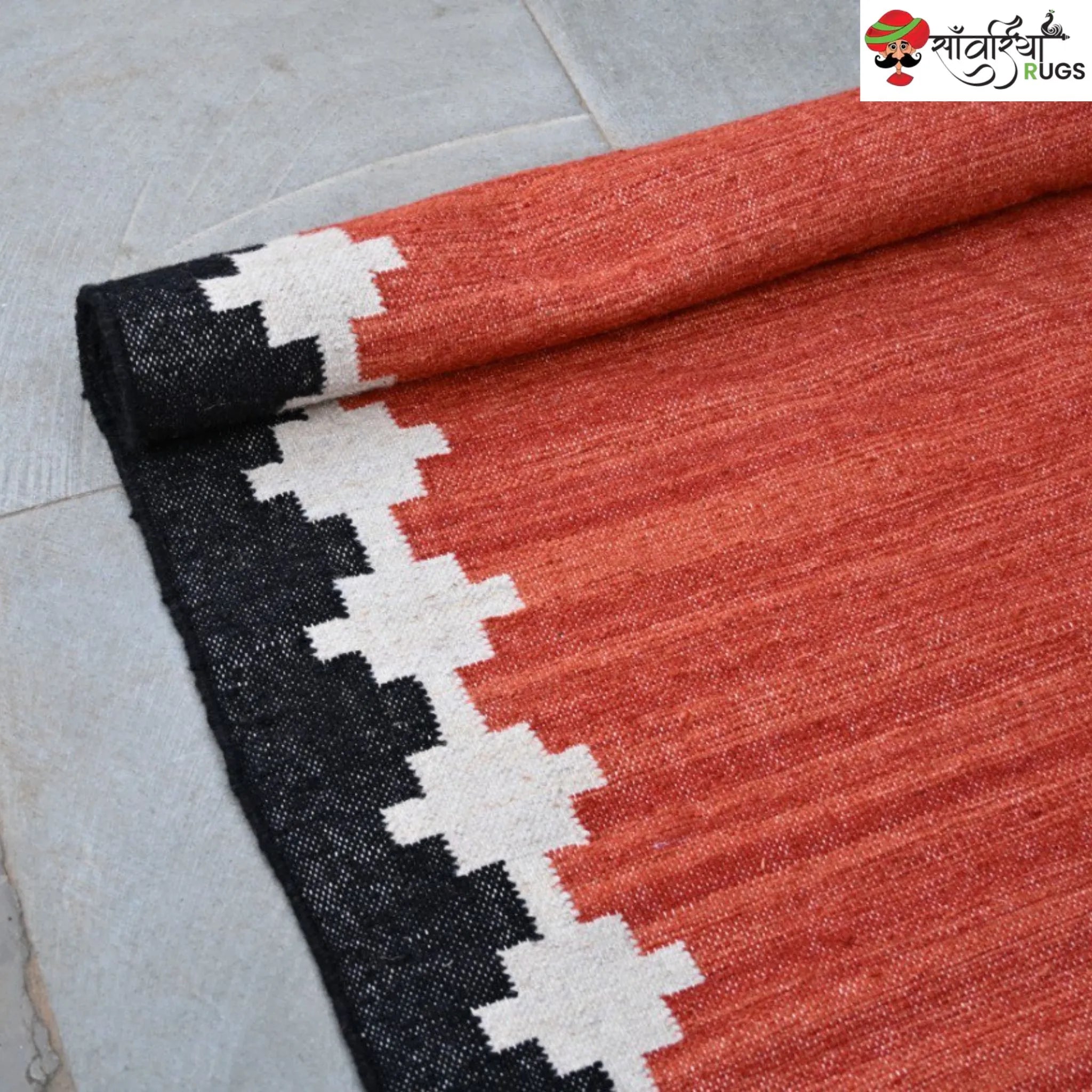 Handwoven Kilim Wool Cotton Rug for Modern & Tribal Interiors