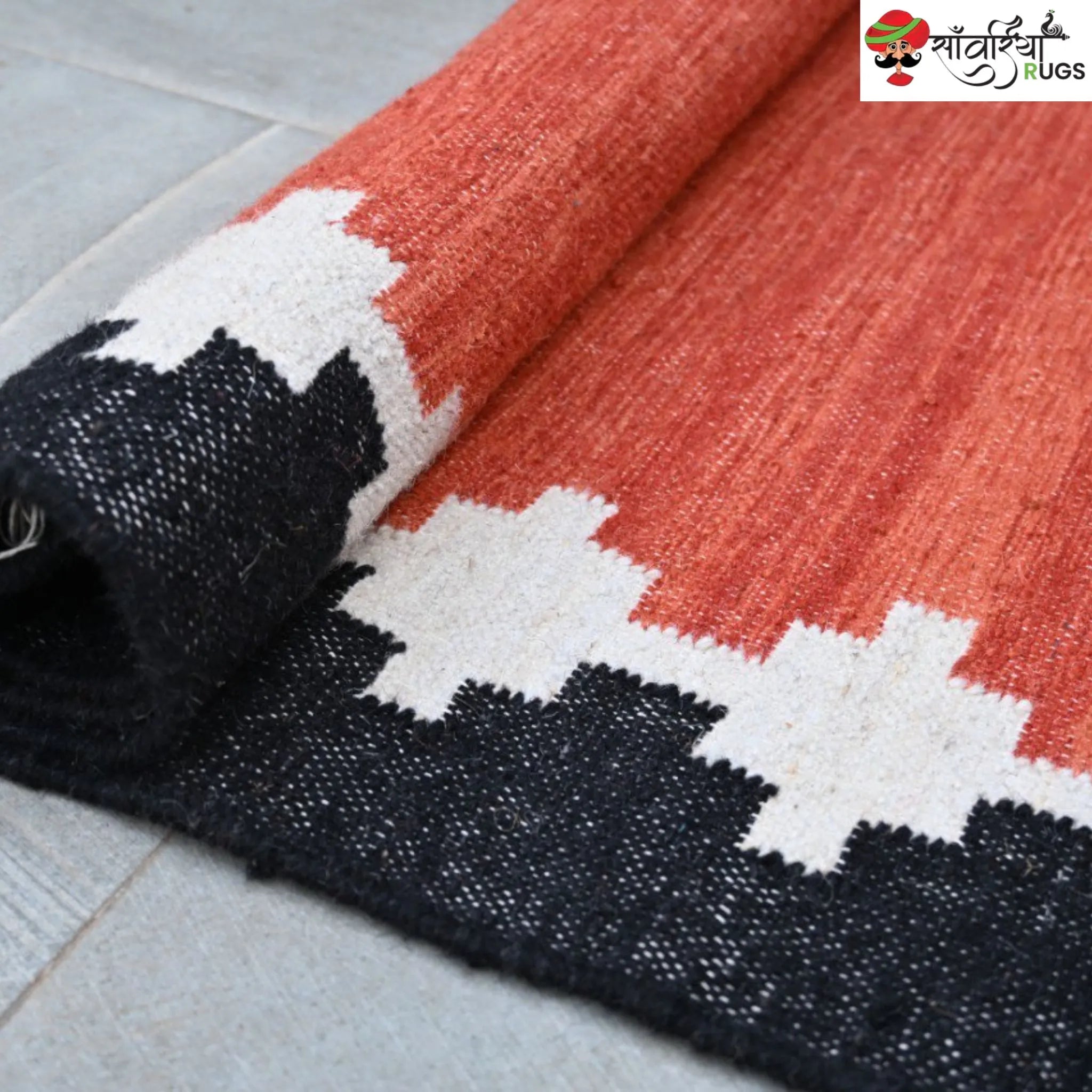 Handwoven Kilim Wool Cotton Rug for Modern & Tribal Interiors