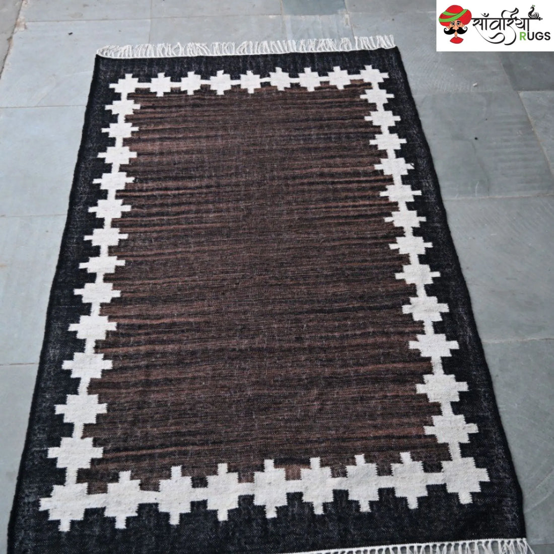 Handwoven Kilim Wool Cotton Rug for Modern & Tribal Interiors
