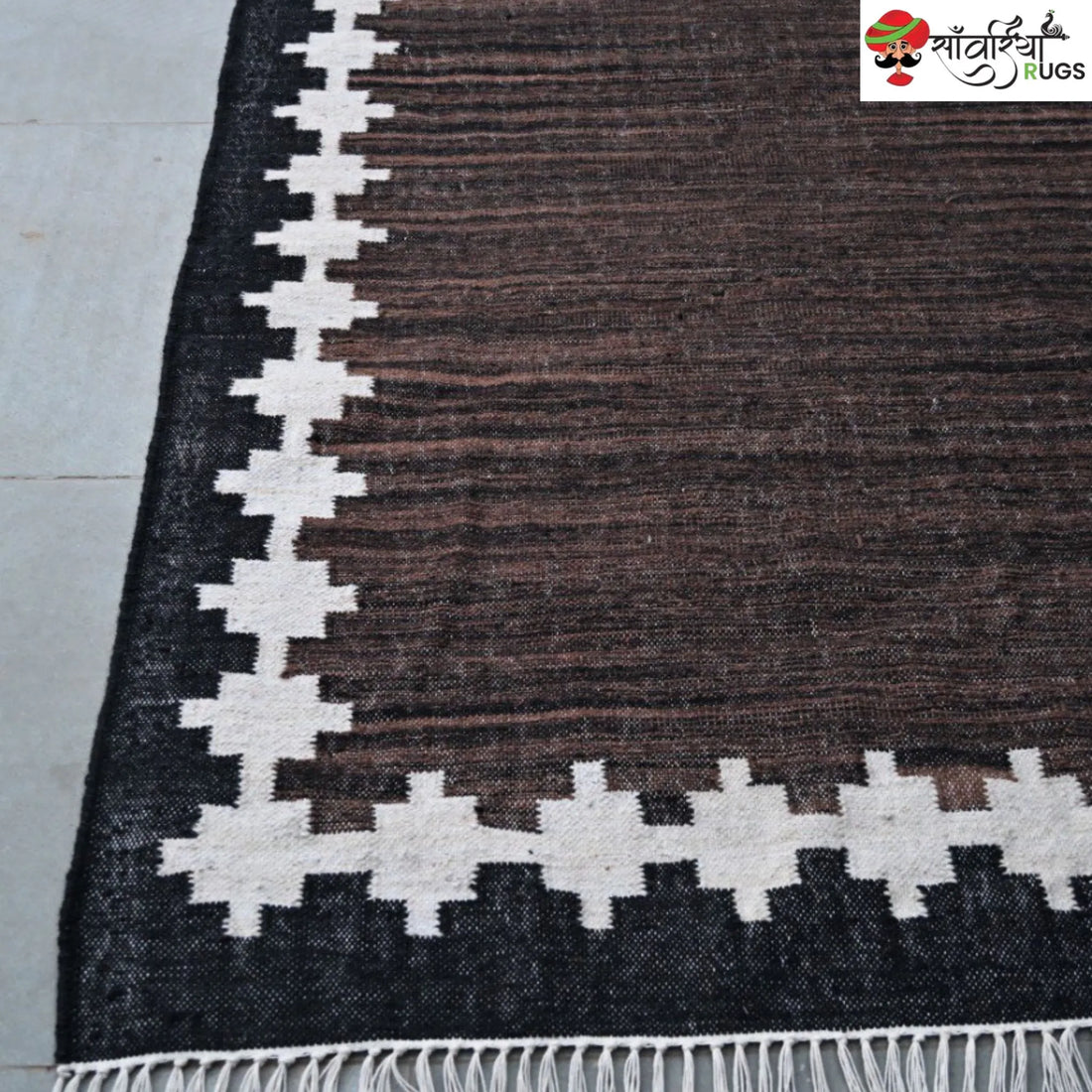 Handwoven Kilim Wool Cotton Rug for Modern & Tribal Interiors