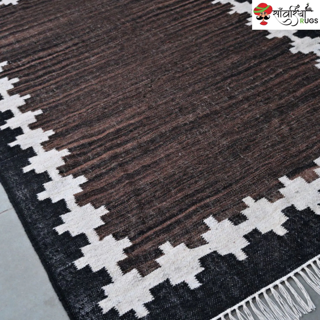 Handwoven Kilim Wool Cotton Rug for Modern & Tribal Interiors