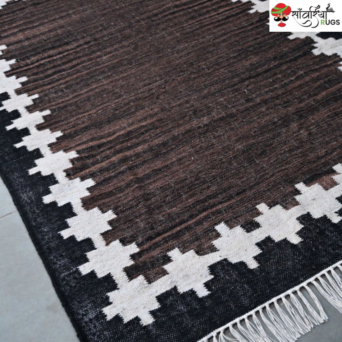Handwoven Kilim Wool Cotton Rug for Modern & Tribal Interiors