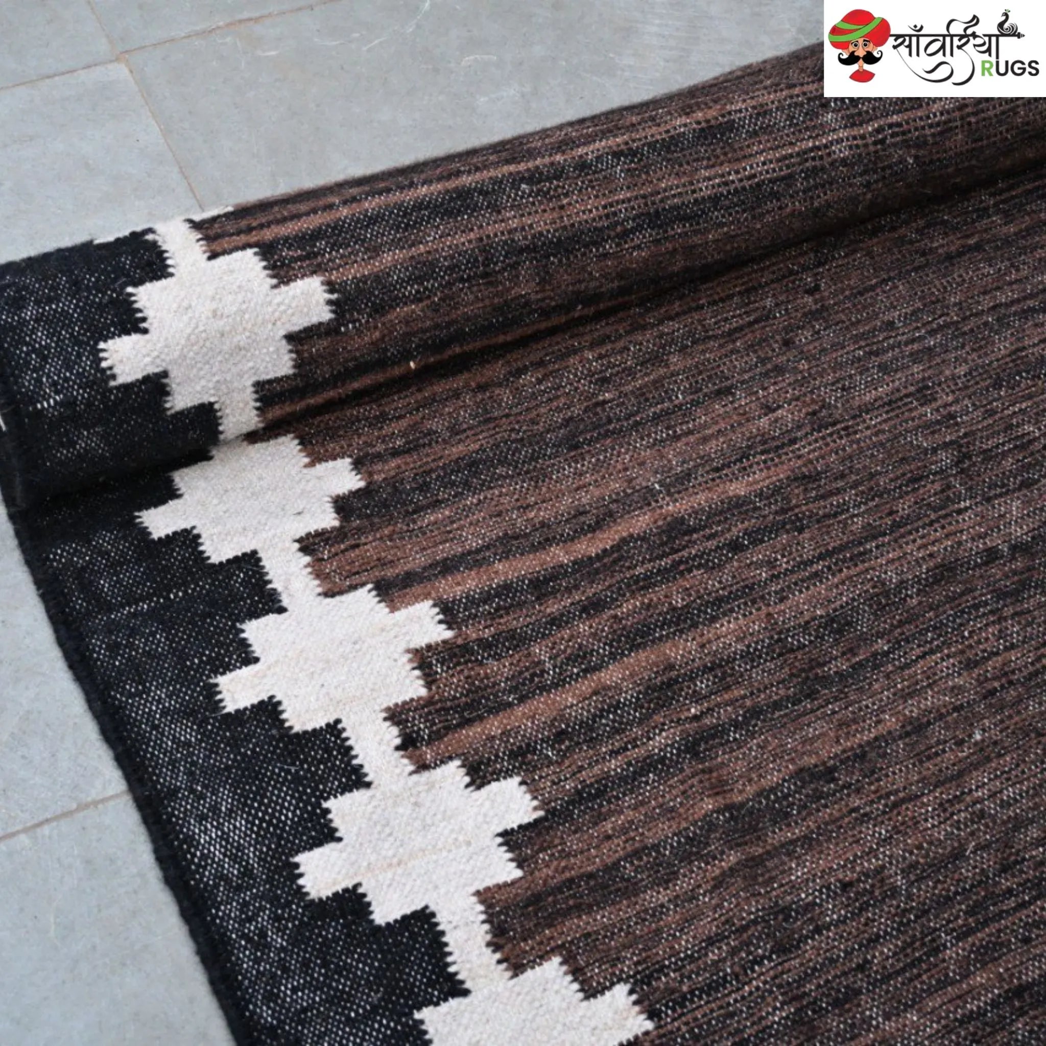 Handwoven Kilim Wool Cotton Rug for Modern & Tribal Interiors