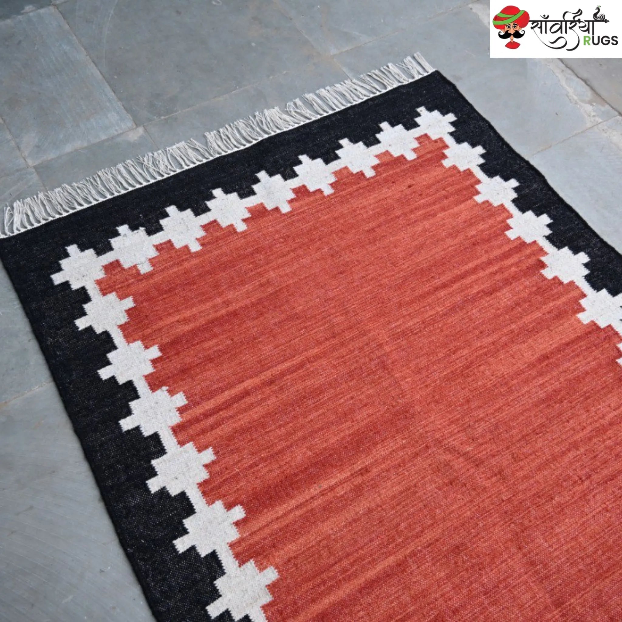Handwoven Kilim Wool Cotton Rug for Modern & Tribal Interiors